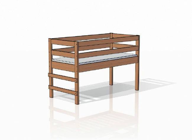 Bed - Stapelbed - 120x60 Cm