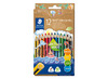 Potloden - kleurpotloden - Staedtler Noris Colour Jumbo - driehoekig - dik - etui - set van 12 assorti