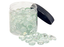 Loose parts - transparante glasstenen - helder - set van 680 gr