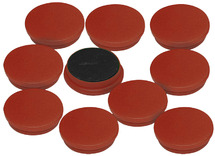 Magneten - 3 cm diameter - rood - set van 10