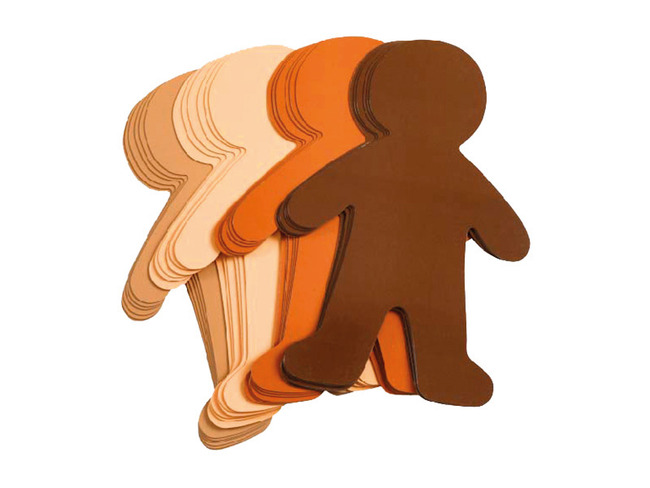 Figuren - Kinderen - Papier - Huidskleuren - Set Van 24