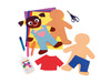 Figuren - kinderen - papier - huidskleuren - set van 24
