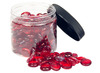 Loose parts - transparante glasstenen - rood - set van 680 gr
