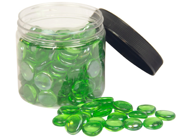 Loose Parts - Transparante Glasstenen - Groen - Set Van 680 Gr