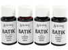Verf - textielverf - tie dye - batik - 4 x 50 ml - set van 4 assorti