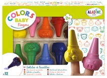 Waskrijt - aladine - colors baby - vingerwaskrijtjes - set van 12