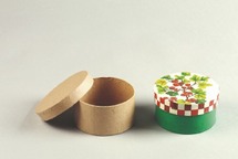 Karton - kartonnen doosje - rond - groot - set van 10