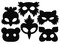 Maskers - Karton - Krastechniek - Set Van 6