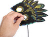Maskers - karton - krastechniek - set van 6