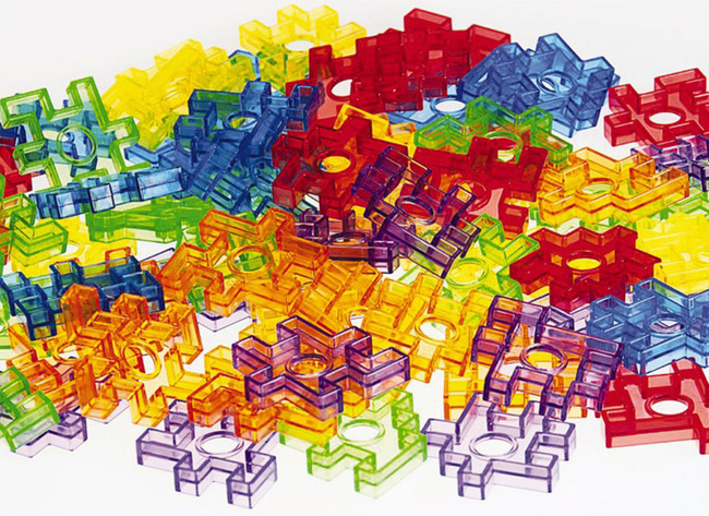 Constructie - Transparante Puzzelblokjes 72st