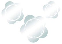 Spiegels - bloem - TTS - madelief - kunststof - set van 3 assorti