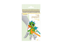 Vingerpopjes - Exaclair Graffy Puppet - karton - 250 g - fantasiedieren - set van 24