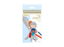 Vingerpopjes - Exaclair Graffy Puppet - karton - 250 g - draken en ridders - set van 24