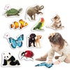 Puzzel - Akros Baby Puzzles Animals - silhouette - gezonde voeding - set van 9