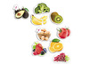 Puzzel - Akros Baby Puzzles Healthy Foods - silhouette - gezonde voeding - set van 9
