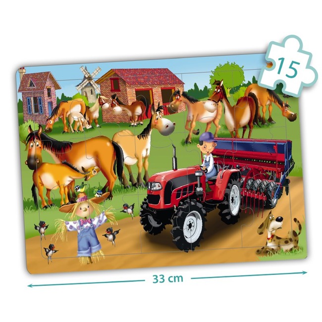 Puzzel - Inlegpuzzel - Akros - Boerderij - Set Van 4