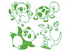 Stempels - Aladine Stampobaby - australische dieren - set van 4
