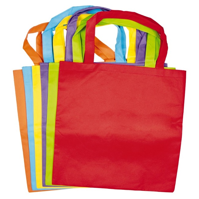 Draagtas - Schoudertas - In Verschillende Kleuren - Textiel - Set Van 6 Assorti
