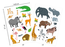 Stickers - Baby - wilde dieren - set van 144