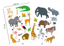 Stickers - Maildor - baby stickers - wilde dieren - 144 st