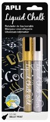 Stiften - liquid chalk goud-zilver