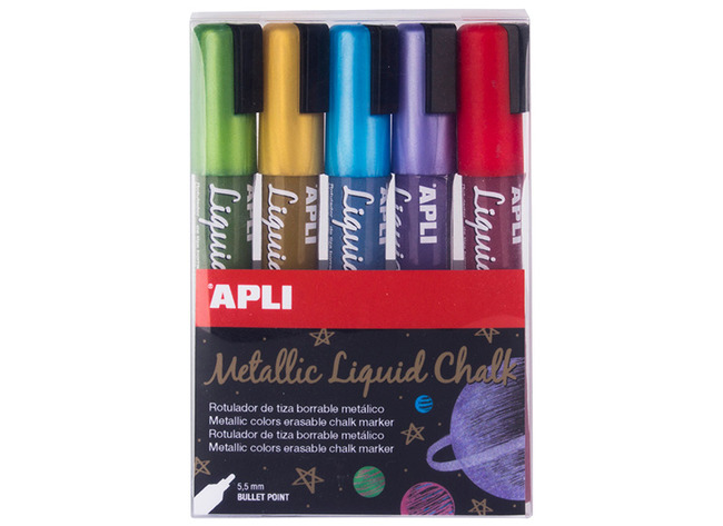 Stiften - Krijtstiften - Medium - Metallic Kleuren - Set Van 5