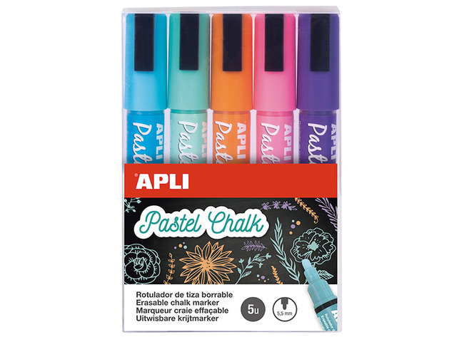 Stiften - Krijtstiften - Medium - Pastel Tinten - Set Van 5
