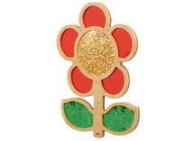 Wandpaneel - Glitterpanelen - Margrieten - rood - Per Stuk
