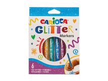 Stiften - carioca - glitter - set van 6