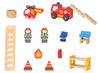 Speelgoed brandweerkazerne - Viga - met accessoires - hout - per set