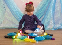Lichtbord - Constructie - Gekleurde Transparante Pebbles 15 Stuks