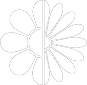 Tekensjabloon - bloemen - per stuk