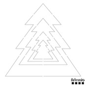 Scrapbooking - Tekensjabloon - kerstbomen - per stuk