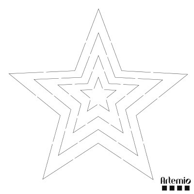Scrapbooking - Tekensjabloon - Sterren - Per Stuk