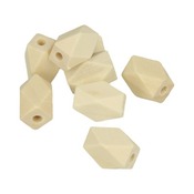 Houten kralen - polygo 10mm - 8st