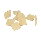 Houten kralen - vierkant 30mm - 12st