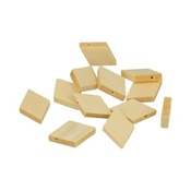 Houten kralen - ruit 29mm - 12st