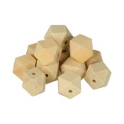Houten kralen - polygo 20mm - 8st