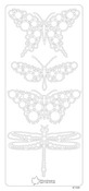 Stickers - decostickers - vlinders rose - per stuk