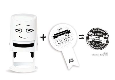 Stempelen - Nio Stempel Met Stempelkussen Grijs