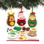 Kerst - pompom - decoraties - ass/3