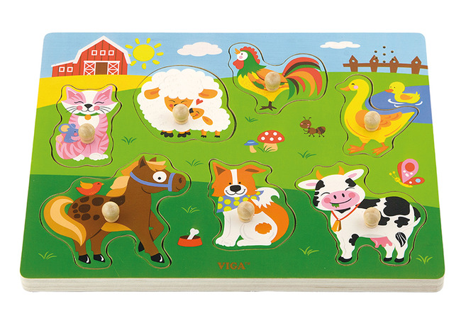Puzzel - Inlegpuzzel - Viga - Boerderij - Met Geluid - Per Stuk