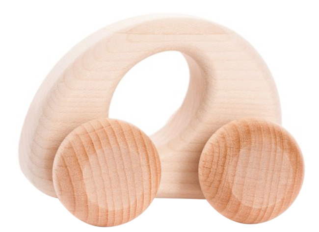 Eerste Speelgoed - Hout - Ellipse Wagentje