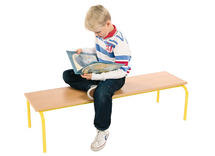 Zitbank - Metaal - Dunne Poten -  - 42 cm - ral 1018 (geel) - per stuk