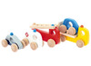 Eerste speelgoed - hout - hulpdienstvoertuigen - set van 4