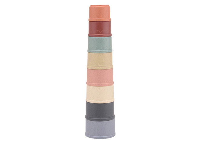 Eerste Speelgoed - Stapelen - Stapelbekers - Bio Plastic - Set Van 8