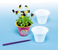 Pasen-plastic bloempotjes