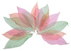 Decoratiemateriaal - natuurlijke materialen - gekleurde transparante blaadjes - 20 st