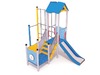 Speeltoestel - active - glijbaanhuisje met platform en klimnet