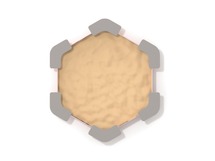 Zandbak - kunststof - hexagon - grote zitjes